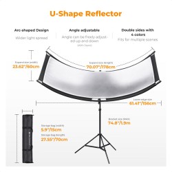 K&F Concept U Shape 4 in 1 Curved Reflector 180x60cm
